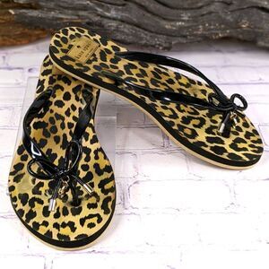 KATE SPADE NEW YORK Nova Cheetah Print Flip Flops